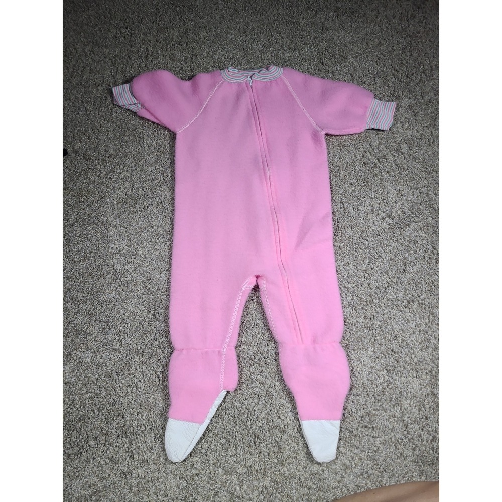 Vintage Gerber Pink‎ Zipper Sleeper Fleece 1T